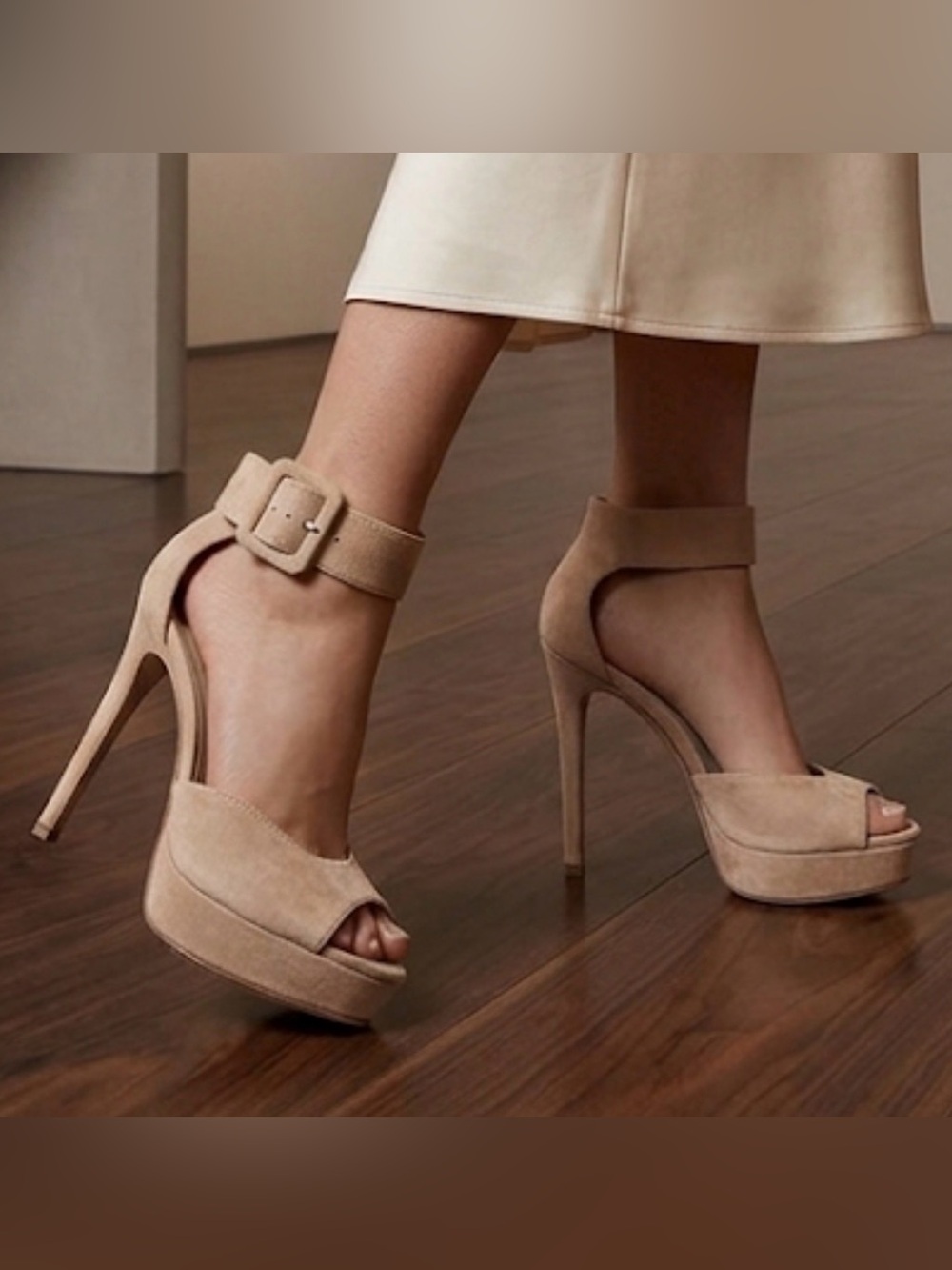 Pelle Moda O’Neal Platform Suede Heel Sandal - Picture 1 of 12